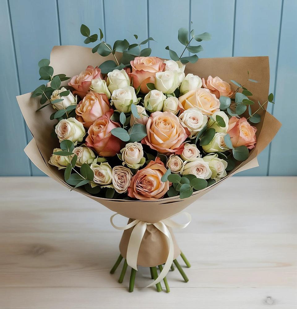 Букет цветов из: Альстромерии и Розы в Заболотье