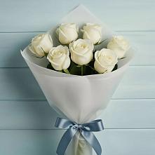 Букет 7 Белых роз Эдлесс Лав в Заболотье