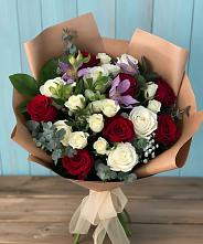 Букет цветов из:  Розы и Альстромерии в Заболотье