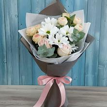 Букет цветов из:  Хризантемы и Розы в Заболотье