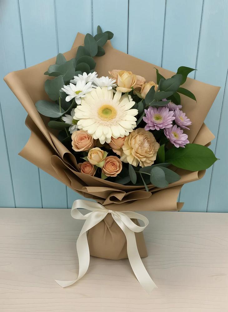 Букет цветов из: Герберы и Хризантемы в Заболотье