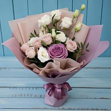 Букет цветов из:  Розы и Лизиантусы в Заболотье