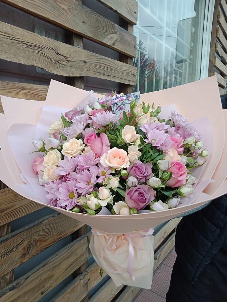 Букет цветов из: Розы и Хризантемы в Заболотье