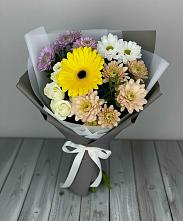 Букет цветов из:  Розы, Герберы и Хризантемы в Заболотье