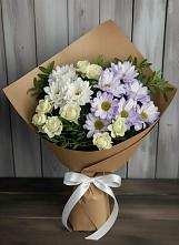 Букет цветов из:  Хризантемы и Розы в Заболотье