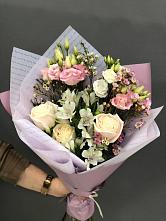 Букет цветов из:  Альстромерии, Розы и Лизиантусы #REPLACE_PRED# Заболотье