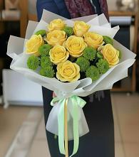 Букет цветов из:  Хризантемы и Розы в Заболотье