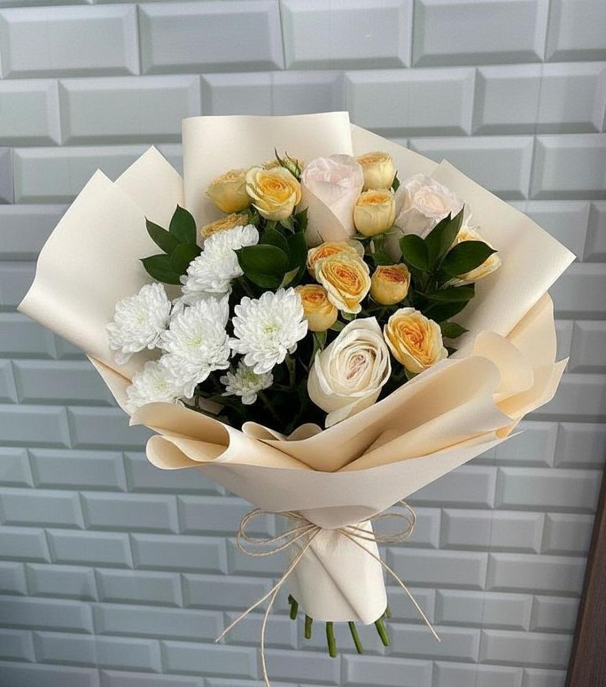 Букет цветов из: Розы и Хризантемы в Заболотье