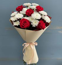 Букет цветов из:  Розы и Хризантемы в Заболотье