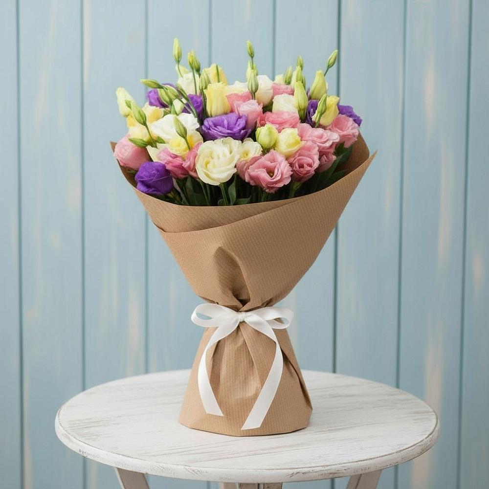 Букет цветов из: Лизиантусы в Заболотье