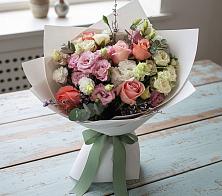 Букет цветов из:  Розы, Лизиантусы и Гвоздики в Заболотье