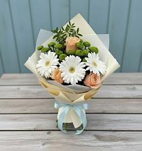 Букет цветов из:  Герберы, Розы и Хризантемы #REPLACE_PRED# Заболотье
