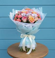 Букет цветов из:  Хризантемы и Розы в Заболотье