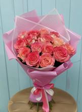 Букет 15 Розовых роз Равель в Заболотье